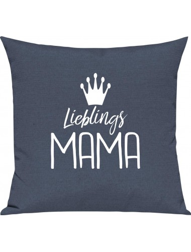 Sofa Kissen Lieblings Mama, Farbe blau