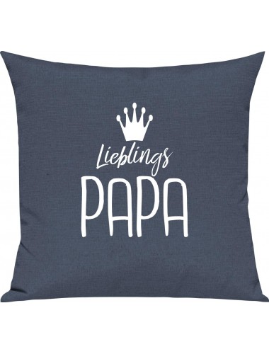 Sofa Kissen Lieblings Papa, Farbe blau