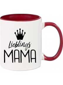 Kaffeepott Lieblings Mama , burgundy