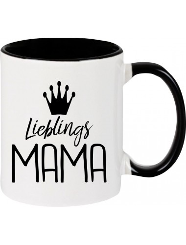 Kaffeepott Lieblings Mama , schwarz