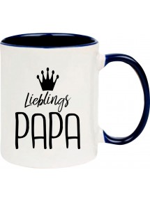 Kaffeepott Lieblings Papa , blau