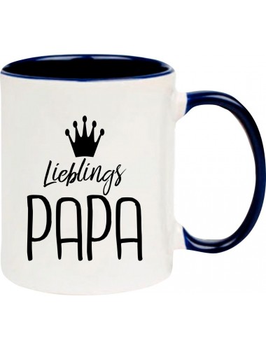 Kaffeepott Lieblings Papa , blau
