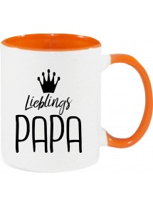 Kaffeepott Lieblings Papa , orange