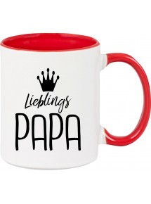 Kaffeepott Lieblings Papa , rot