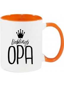 Kaffeepott Lieblings Opa , orange