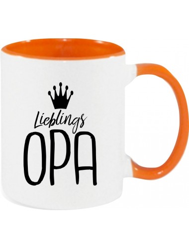 Kaffeepott Lieblings Opa , orange