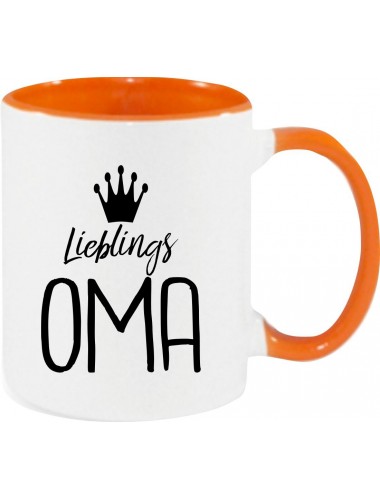 Kaffeepott Lieblings Oma , orange