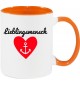 Kaffeepott Geschenkidee für Partner Lieblingsmensch , orange