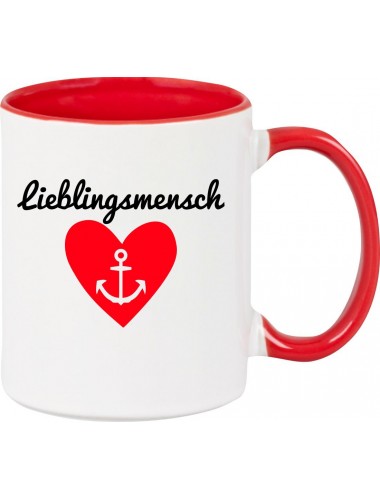 Kaffeepott Geschenkidee für Partner Lieblingsmensch , rot