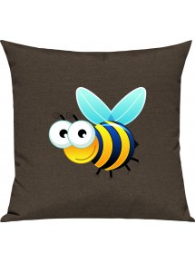 Kinder Kissen, Biene Wespe Bee Tiere Tier Natur, Kuschelkissen Couch Deko,