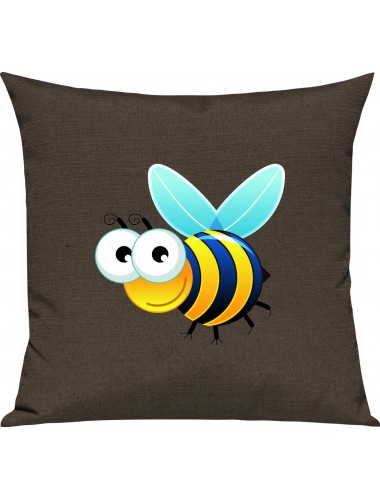 Kinder Kissen, Biene Wespe Bee Tiere Tier Natur, Kuschelkissen Couch Deko,