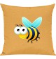 Kinder Kissen, Biene Wespe Bee Tiere Tier Natur, Kuschelkissen Couch Deko, Farbe gelb