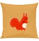 Kinder Kissen, Fuchs Fox Tiere Tier Natur, Kuschelkissen Couch Deko, Farbe gelb