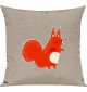Kinder Kissen, Fuchs Fox Tiere Tier Natur, Kuschelkissen Couch Deko, Farbe sand