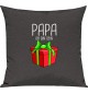 Kinder Kissen, Papa ich bin dein Geschenk Weihnachten Geburtstag, Kuschelkissen Couch Deko, Farbe dunkelgrau
