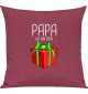 Kinder Kissen, Papa ich bin dein Geschenk Weihnachten Geburtstag, Kuschelkissen Couch Deko, Farbe pink