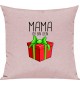 Kinder Kissen, Mama ich bin dein Geschenk Weihnachten Geburtstag, Kuschelkissen Couch Deko, Farbe rosa