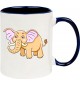 Kindertasse Tasse, Elefant Elephant Tiere Tier Natur, Tasse Kaffee Tee, blau