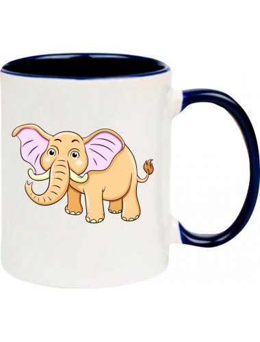 Kindertasse Tasse, Elefant Elephant Tiere Tier Natur, Tasse Kaffee Tee, blau