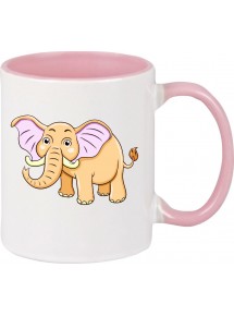 Kindertasse Tasse, Elefant Elephant Tiere Tier Natur, Tasse Kaffee Tee, rosa