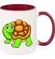 Kindertasse Tasse, Schildkröte Turtle Tiere Tier Natur, Tasse Kaffee Tee, burgundy