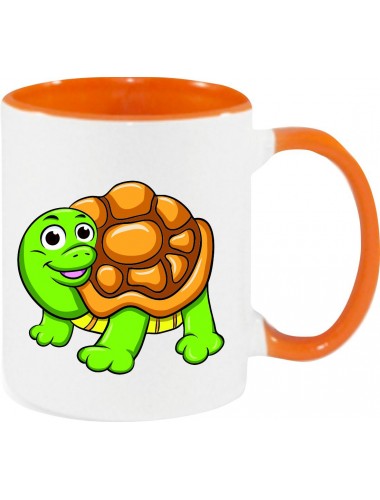 Kindertasse Tasse, Schildkröte Turtle Tiere Tier Natur, Tasse Kaffee Tee, orange