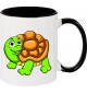 Kindertasse Tasse, Schildkröte Turtle Tiere Tier Natur, Tasse Kaffee Tee, schwarz