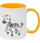Kindertasse Tasse, Zebra Tiere Tier Natur, Tasse Kaffee Tee, gelb