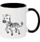 Kindertasse Tasse, Zebra Tiere Tier Natur, Tasse Kaffee Tee, schwarz