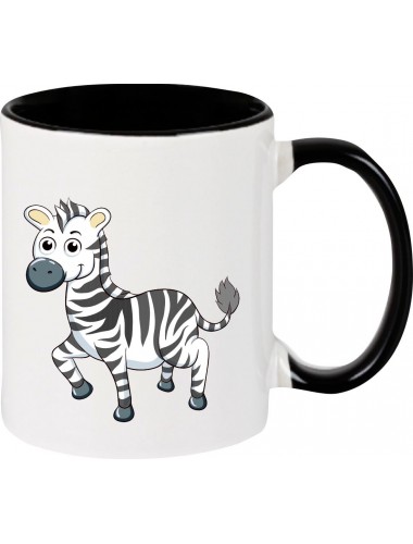 Kindertasse Tasse, Zebra Tiere Tier Natur, Tasse Kaffee Tee, schwarz