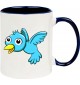 Kindertasse Tasse, Vogel Spatz Bird Tiere Tier Natur, Tasse Kaffee Tee, blau