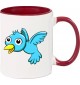 Kindertasse Tasse, Vogel Spatz Bird Tiere Tier Natur, Tasse Kaffee Tee, burgundy