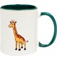 Kindertasse Tasse, Giraffe Tiere Tier Natur, Tasse Kaffee Tee, gruen