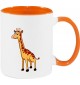 Kindertasse Tasse, Giraffe Tiere Tier Natur, Tasse Kaffee Tee, orange