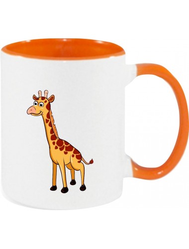 Kindertasse Tasse, Giraffe Tiere Tier Natur, Tasse Kaffee Tee, orange
