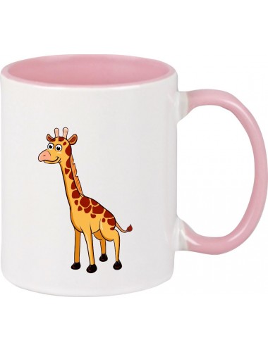 Kindertasse Tasse, Giraffe Tiere Tier Natur, Tasse Kaffee Tee, rosa