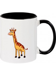 Kindertasse Tasse, Giraffe Tiere Tier Natur, Tasse Kaffee Tee, schwarz