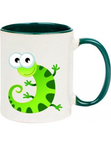 Kindertasse Tasse, Gecko Leguan Eidechse Tiere Tier Natur, Tasse Kaffee Tee, gruen