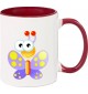 Kindertasse Tasse, Schmetterling Butterfly Tiere Tier Natur, Tasse Kaffee Tee, burgundy
