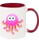 Kindertasse Tasse, Krake OktopusTiere Tier Natur, Tasse Kaffee Tee, burgundy