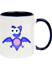 Kindertasse Tasse, Fledermaus Bat Tiere Tier Natur, Tasse Kaffee Tee, blau