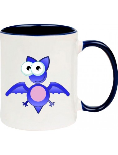 Kindertasse Tasse, Fledermaus Bat Tiere Tier Natur, Tasse Kaffee Tee, blau