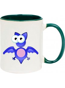 Kindertasse Tasse, Fledermaus Bat Tiere Tier Natur, Tasse Kaffee Tee, gruen