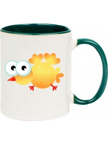 Kindertasse Tasse, Vogel Spatz Bird Tiere Tier Natur, Tasse Kaffee Tee, gruen