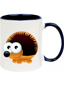 Kindertasse Tasse, Igel Hedgehog Tiere Tier Natur, Tasse Kaffee Tee, blau