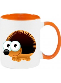 Kindertasse Tasse, Igel Hedgehog Tiere Tier Natur, Tasse Kaffee Tee, orange