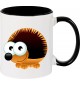 Kindertasse Tasse, Igel Hedgehog Tiere Tier Natur, Tasse Kaffee Tee, schwarz