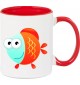Kindertasse Tasse, Fisch Fish Tiere Tier Natur, Tasse Kaffee Tee, rot