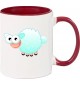 Kindertasse Tasse, Schaf Schäfchen Sheep Tiere Tier Natur, Tasse Kaffee Tee, burgundy