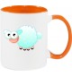 Kindertasse Tasse, Schaf Schäfchen Sheep Tiere Tier Natur, Tasse Kaffee Tee, orange
